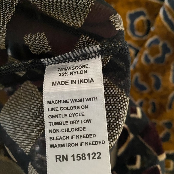 Scully Mixed Animal Print Boho Pullover Top - Picture 4 of 5